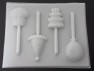 3563 Happy Birthday Party Hat, Balloon, Cupcake, Gift Chocolate or Hard Candy Mold